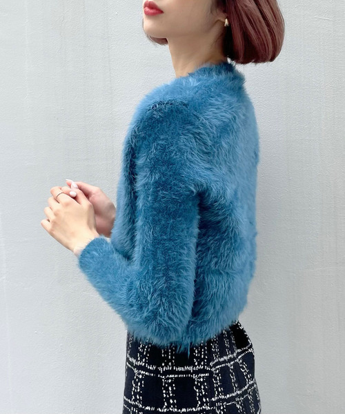 「titty＆Co. PETIT」 ニットカーディガン FREE ブルー レディース_画像5