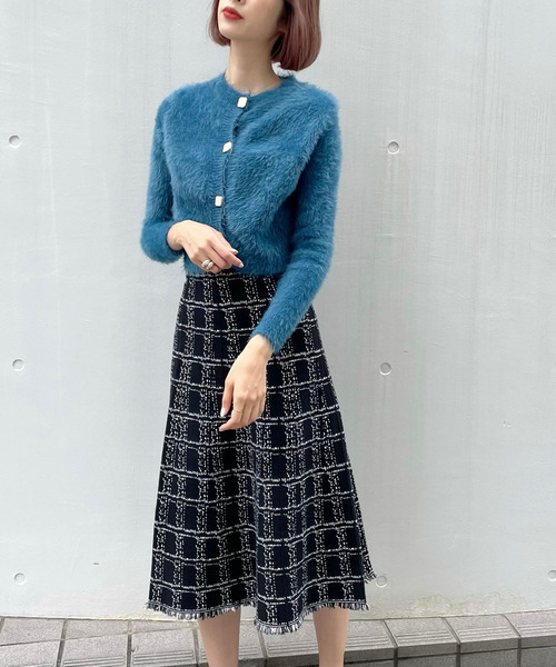 「titty＆Co. PETIT」 ニットカーディガン FREE ブルー レディース_画像6