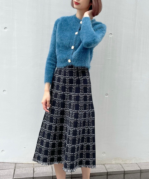 「titty＆Co. PETIT」 ニットカーディガン FREE ブルー レディース_画像7