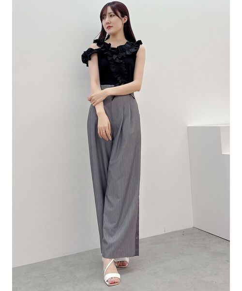 MERCURYDUO（マーキュリーデュオ） パンツ ピンストライプコルセット