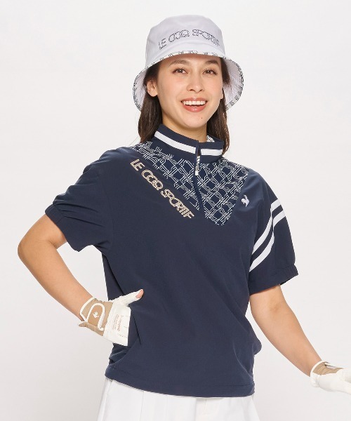 サイズ：M LE COQ GOLF ルコックゴルフ  ジップジャケット  レッド系 [240101438725] ゴルフウェア レディース ストスト LE COQ GOLF ルコックゴルフ ジップジャケット レッド系 サイズ