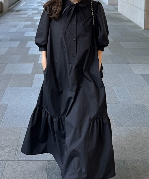 ST.ROONEY（セントルーニー） ワンピース ボウタイティアード