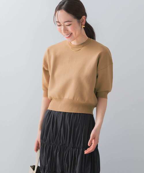 【URBAN　RESEARCH　ROSSO】F by ROSSO　ウォッシャブルミラノリブプルオーバー URBAN RESEARCH ROSSO｜F by ROSSO ウォッシャブルミラノリブ