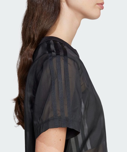 adidas tシャツ アディカラー シアー スリーストライプス 半袖T
