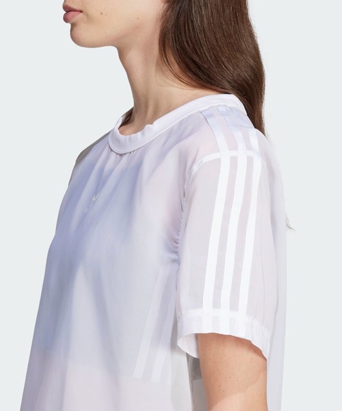 adidas tシャツ アディカラー シアー スリーストライプス 半袖T