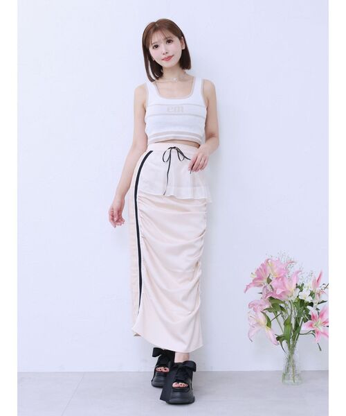 タンクトップ ノースリーブ ロゴジャガードニットタンク レディース ロゴジャガードニットタンク（タンクトップ）｜ACLENT