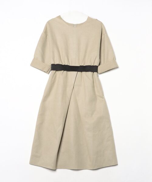 KBF（ケービーエフ） 7分袖ワンピース ONE ベージュ レディース