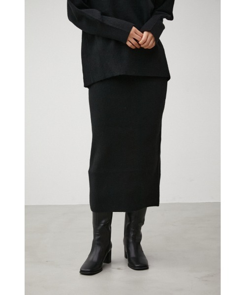 「AZUL BY MOUSSY」 ニットスカート MEDIUM ライトベージュ レディース_画像6