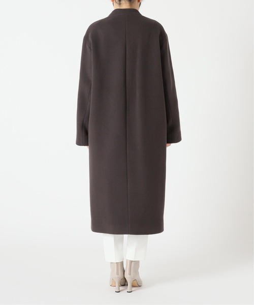 NOBLE（ノーブル） ノーカラーコート 36 ネイビー レディース