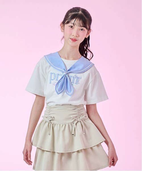 未使用タグ付きメゾピアノ　セットアップ　キュロット110cm Tシャツ120cm 新品タグつき メゾピアノ キュロットセットアップ（新品タグ付き