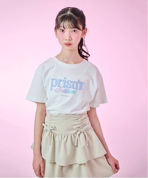 メゾピアノ　タイダイ　Tシャツ　キュロット　セット セール】メッシュTシャツセット（Tシャツ/カットソー）｜mezzo