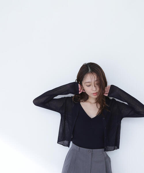 m*o様 【麻亜里さんコラボ】シュリンクカーディガン THINK BEAUTY】【麻亜里さんコラボ】シュリンクカーディガン