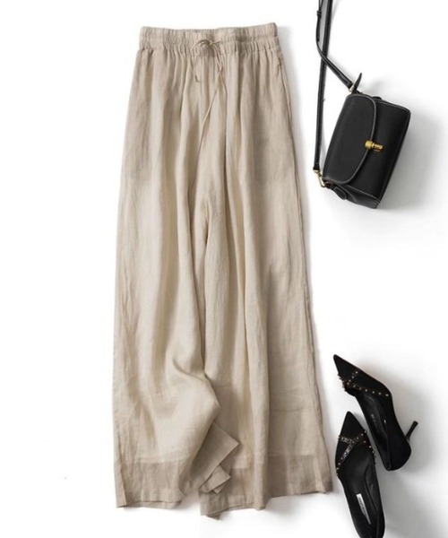 CADBURY（キャドバリー） パンツ ウエストゴムギャザーワイドパンツ