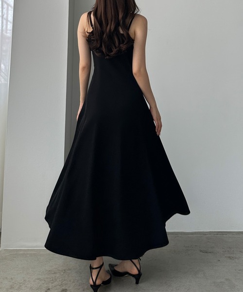 Louere（ルエレ） ワンピース ダブルストラップフレアキャミワンピース