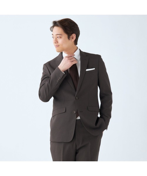 スーツセレクト　スリーピース　A4 SLIM TAPERED_2】【春夏】2釦シングルスーツ 0タック/ネイビー
