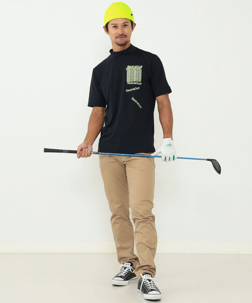 「BEAMS GOLF」 半袖Tシャツ LARGE オレンジ メンズ