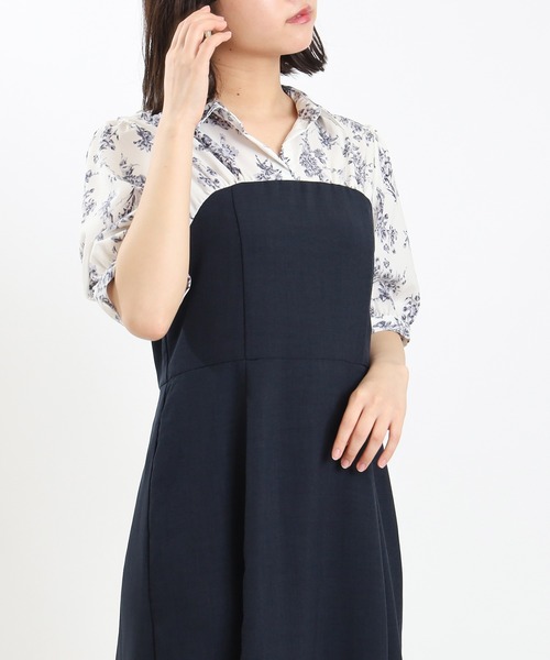 ASTORIA ODIER（アストリアオディール） ワンピース 衿ドッキング