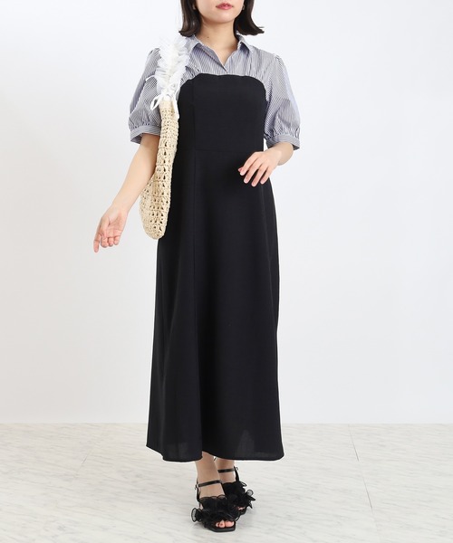 ASTORIA ODIER（アストリアオディール） ワンピース 衿ドッキング