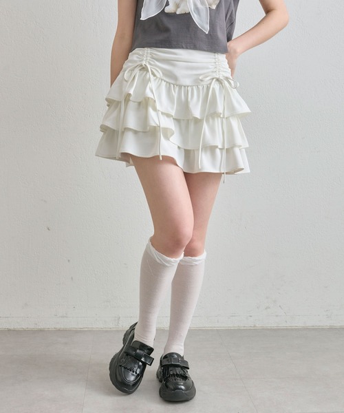 OLIVE des OLIVE（オリーブデオリーブ） スカート ドロストティアード