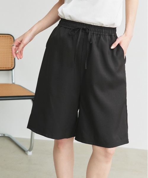 ad thie（アドティエ） ワイドパンツ ハーフパンツ パンツ 短パン