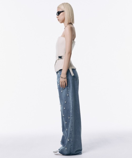 JOSE MOON チューブトップ ベアトップ ZIP UP BUSTIER/ジップ