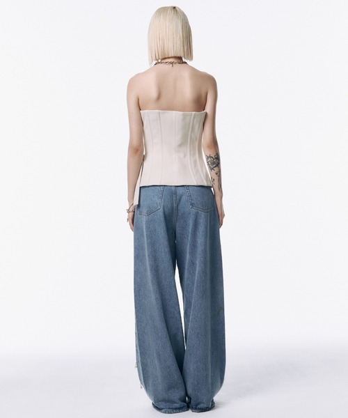JOSE MOON チューブトップ ベアトップ ZIP UP BUSTIER/ジップ