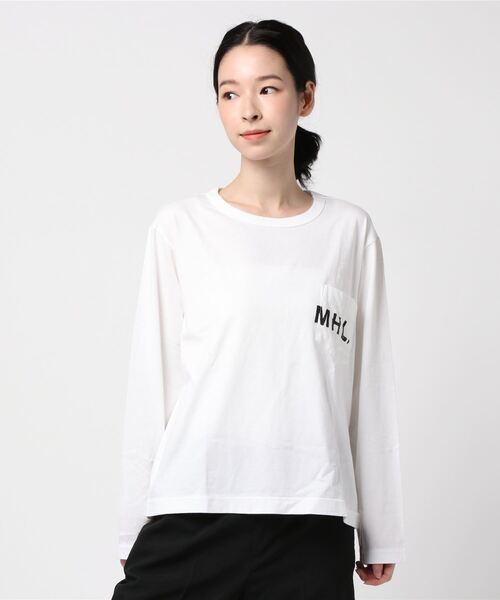 「MHL.」 長袖カットソー 3 ホワイト レディース