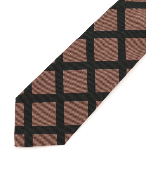 マーガレットハウエル　MARGARET HOWELL ネクタイ　ブラウン　水玉 MARGARET HOWELL（マーガレットハウエル） ネクタイ BOLD CHECK SILK
