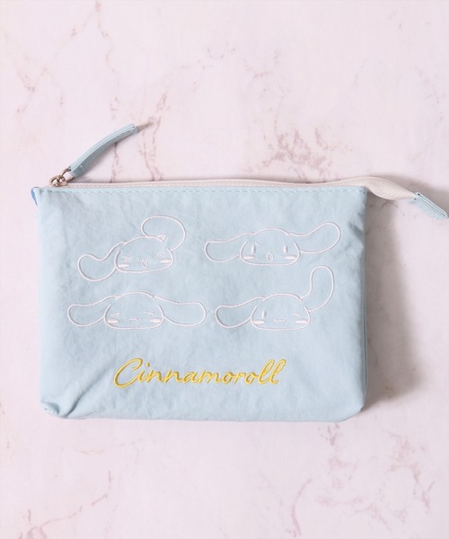 sanrio（サンリオ） ポーチ (ACT)「sanrio」フェイス 刺繍 ナイロン 3