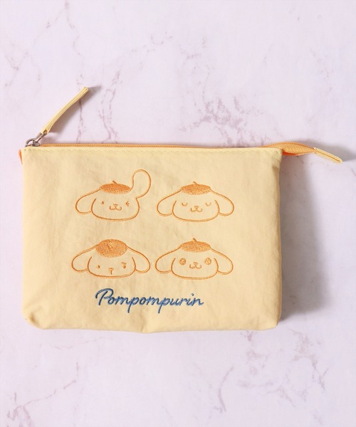 sanrio（サンリオ） ポーチ (ACT)「sanrio」フェイス 刺繍 ナイロン 3