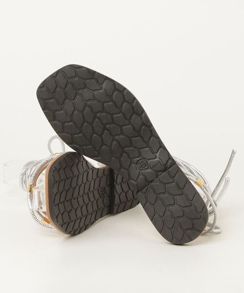 「JUGLANS」 「Pagano」フラットサンダル 36 シルバー レディース_画像3
