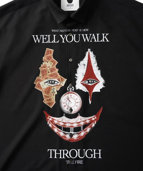 「SHAREEF」 半袖シャツ 2 ブラック メンズ_画像3