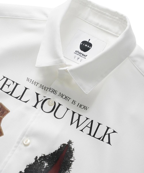「SHAREEF」 半袖シャツ 2 ブラック メンズ_画像8