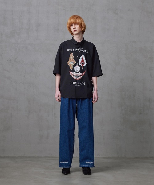 「SHAREEF」 半袖シャツ 2 ブラック メンズ_画像9