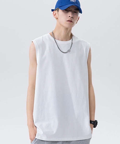 「WESTSEA」 ノースリーブトップス L ブラック メンズ_画像5