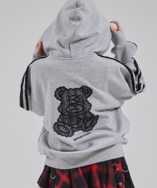 OY パーカー 「OY/オーワイ」LACE DOLLY HOODIE ZIP UP/レース