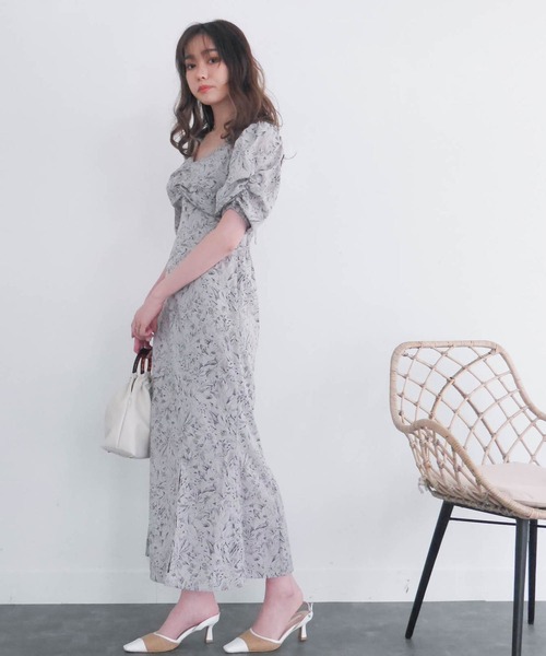 「LIPSERVICE」 半袖ワンピース S グレー レディース_画像2