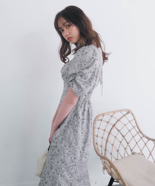 「LIPSERVICE」 半袖ワンピース S グレー レディース_画像5