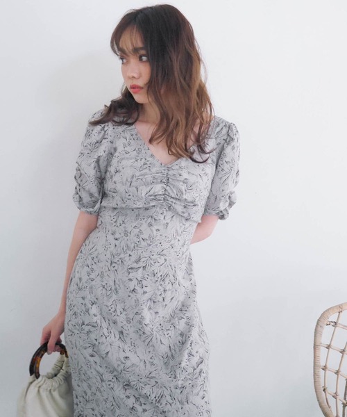 「LIPSERVICE」 半袖ワンピース S グレー レディース_画像6