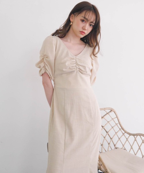 「LIPSERVICE」 半袖ワンピース S グレー レディース_画像9