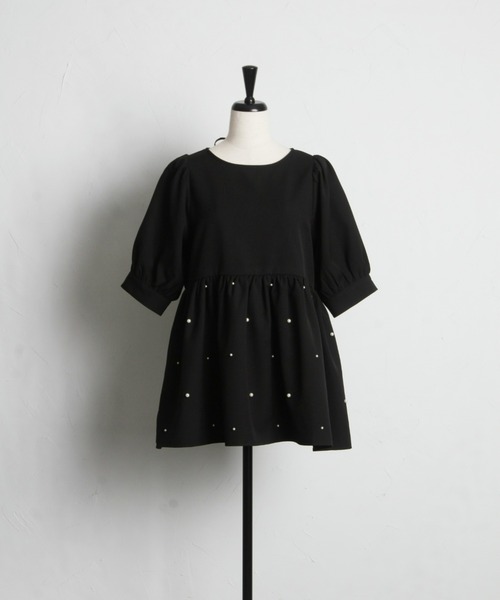 「&. NOSTALGIA」 半袖ブラウス M オフホワイト レディース_画像2