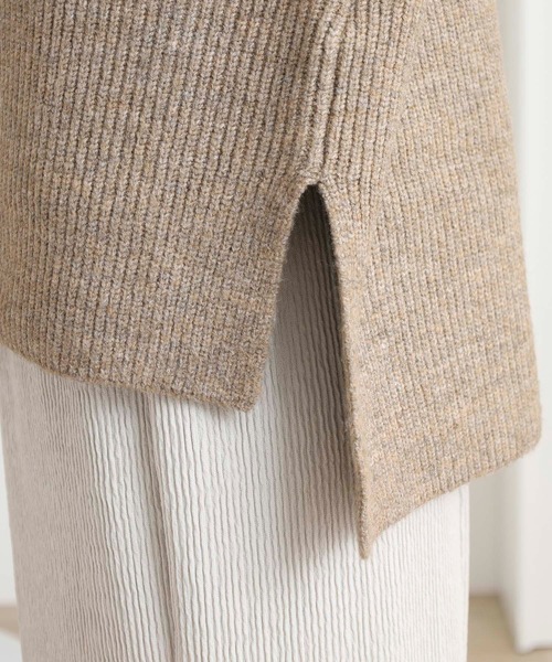 ニット セーター シャギージャガード切替ハイネックニット レディース | FUNALIVE | 16