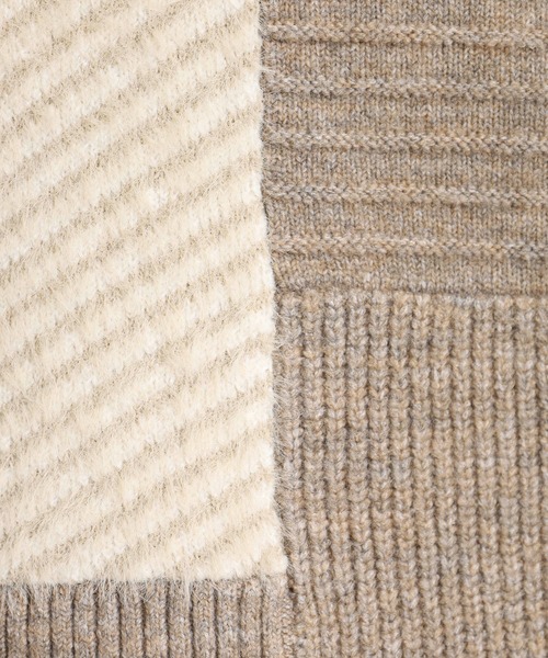 ニット セーター シャギージャガード切替ハイネックニット レディース | FUNALIVE | 17