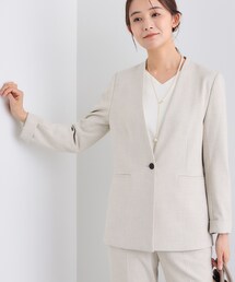 INDIVI ノーカラースーツ　38 INDIVI（インディヴィ） セレモニースーツ スーツ 「日本製／通勤