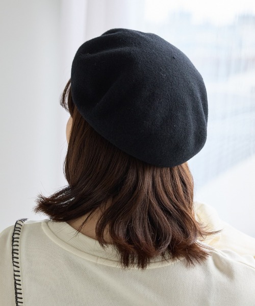 Honeys（ハニーズ） 帽子 ベレー帽 ウール混ベレー帽 レディース
