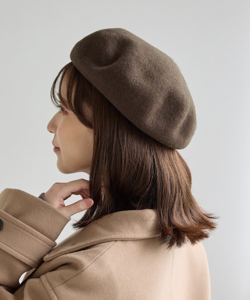 Honeys（ハニーズ） 帽子 ベレー帽 ウール混ベレー帽 レディース