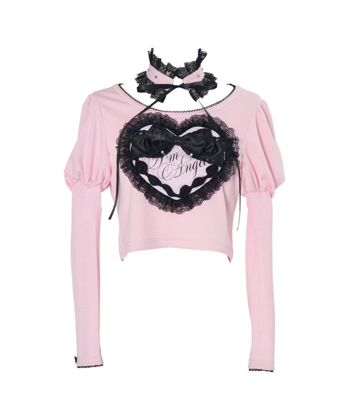 AVENCHUMU tシャツ Love heart's cake angel choker t-shirt
