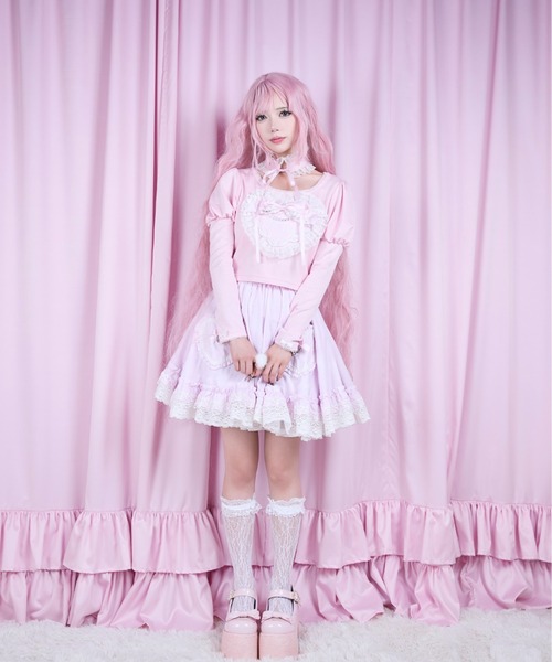 AVENCHUMU tシャツ Love heart's cake angel choker t-shirt