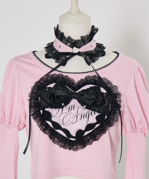 AVENCHUMU tシャツ Love heart's cake angel choker t-shirt