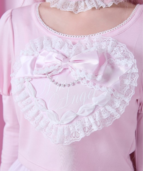 AVENCHUMU tシャツ Love heart's cake angel choker t-shirt